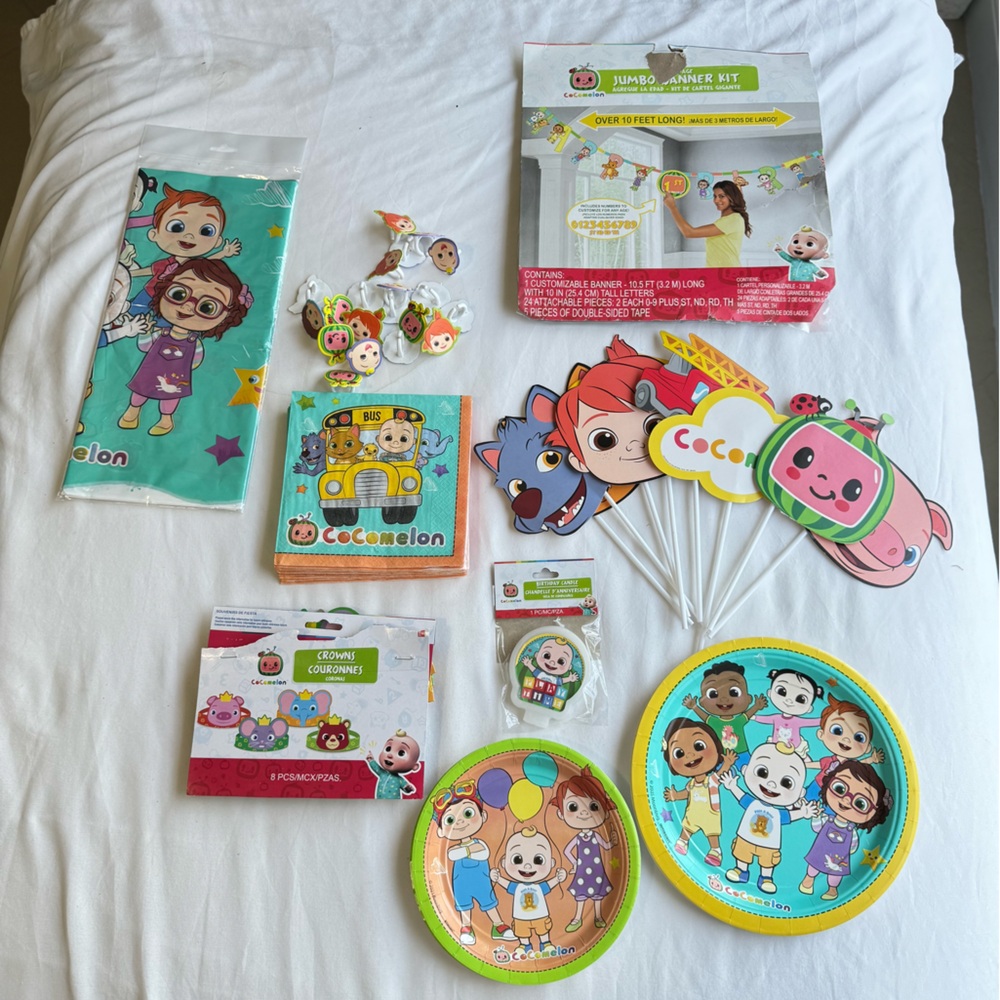 Cocomelon BIRTHDAY Party Supplies Decorations Lot
